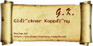 Glöckner Koppány névjegykártya